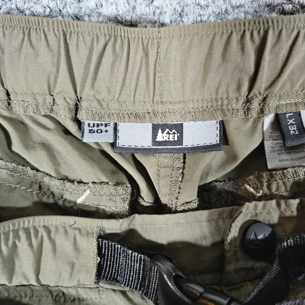 REI‎ Co-op Zip-Off Convertible Cargo Hiking Pants Olive Green Large/32 Mens